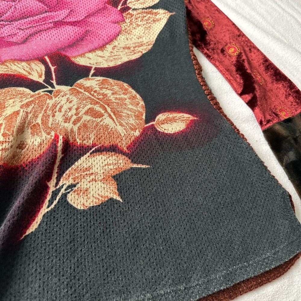 Custo Barcelona Pink Rose Long Sleeve Top - Picture 7 of 8